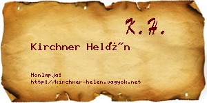 Kirchner Helén névjegykártya